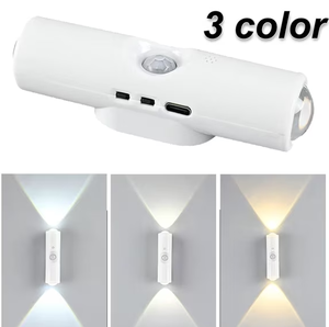 Rechargeable <b>LED</b> <b>Wall</b> Lamp with Up Down <b>Lighting</b> 3 Color Temperatures <b>Dimmable</b> Magnetic Mount for Hallway Stairs Bedroom - Product Image 1