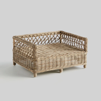 Lit pour animaux de compagnie en rotin fait à la main durable Meubles tissés naturels Fournitures pour animaux de compagnie pour chiens et chats Vente en gros du Vietnam