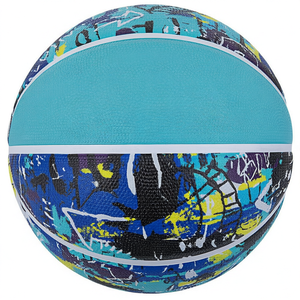 Balón de Baloncesto de PU Colorido, Tamaño 7, Resistente, para Entrenamiento al Aire Libre, con Diseño de Grafiti - Product Image 1