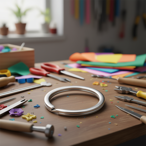 Llaveros Redondos de Acero Inoxidable Niquelado de Lujo para Regalo Promocional, Personalizables con Serigrafía, Venta al Por Mayor 1 - Product Image 2