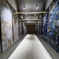 Foshan Lieferung Gesinterter Stein 900x1800 Glänzende Porzellan-Bodenfliese Gesinterter Stein Esstischplatte Große Platte für Tischplatte