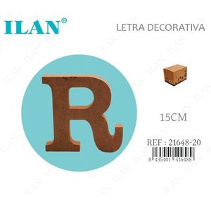 ILAN Lettera Decorativa in Legno R 15Cm Decorazione da Parete - Product Image 1