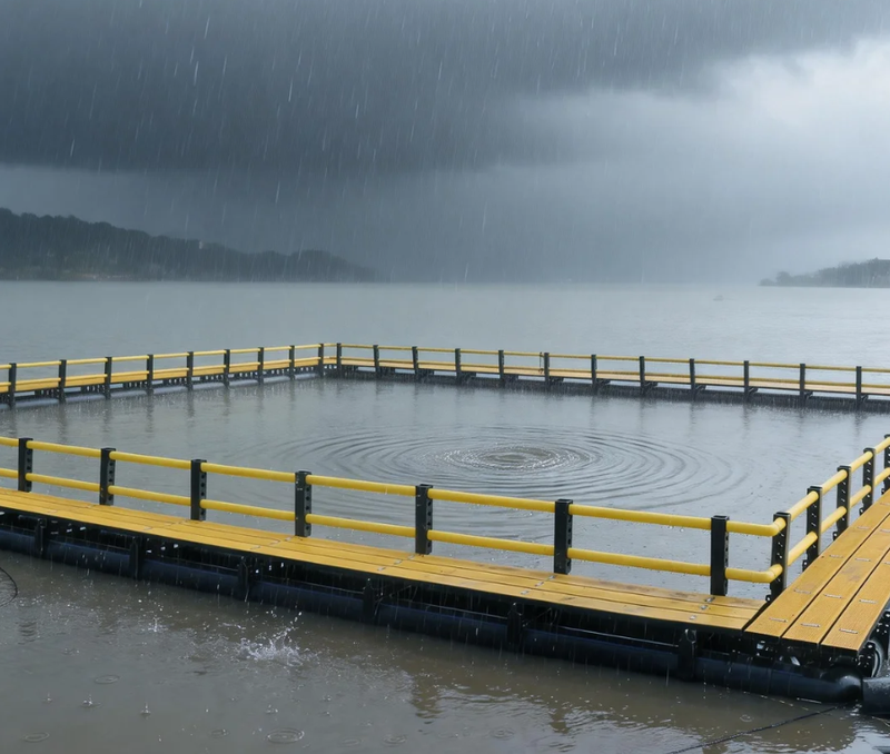Sea Cage Fish Farming Sea Bass