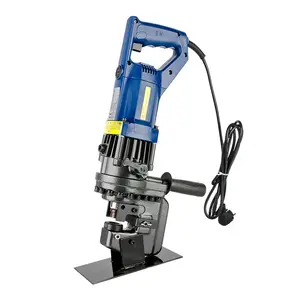 Small portable electric movable angle iron hydraulic punching machine