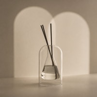 Bouteille en verre ODIS en gros pour diffuseur à bâtonnets 130 ml, double paroi, en borosilicate, flacons vides de luxe, ensemble d'aromathérapie