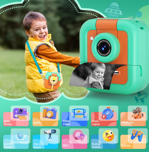 Cámara Instantánea para Niños M8 con 180 Fotos °   Cámara Digital de Juguete con Lente Selfie Flip de 2.4 Pulgadas y 1080P, Regalo de Cumpleaños para Niños - Product Image 2