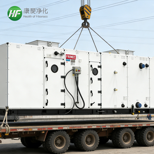 وحدات معالجة الهواء ذات الإطار المصنوع من الألياف الزجاجية المقواة بالبلاستيك (FRP) للبيئات ذات متطلبات نظافة عالية، مثل صناعات الإلكترونيات والأغذية. - Product Image 4