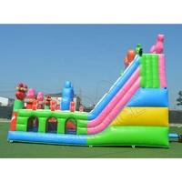 Toboggan gonflable de terrain de jeu personnalisé pour enfants toboggan commercial Moonwalk toboggan pour enfants