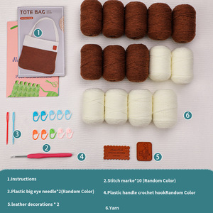 DIY Tournesol Damier Sac à Bandoulière Crochet Kit pour Débutants Sac à Main <span class=keywords><strong>Tricot</strong></span> Crochet Kits Fil Matériel pour Couture - Product Image 4