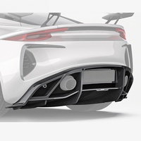 Diffuseur de pare-chocs arrière en carbone préimprégné à fixation par boulons, lèvre de spoiler aérodynamique, modèles de performance pour l'extérieur, pour Lotus Emira