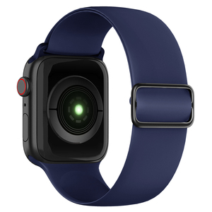 IVANHOE tali yang dapat disesuaikan untuk Apple Watch 5 Band 40mm 44mm untuk IWatch seri 4/5/6/SE sabuk elastis silikon Solo <span class=keywords><strong>Loop</strong></span> gelang jam - Product Image 4
