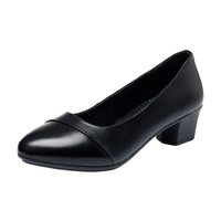 Chaussures plates pour femmes S305 en cuir PU à bout épais, nouvelles chaussures professionnelles pour filles, chaussures décontractées de bureau, grandes tailles