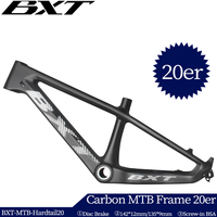 Cadre de VTT BXT 20 pouces ultraléger en fibre de carbone pour frein à disque, roue à câble intérieur pour adolescent, cadre de
