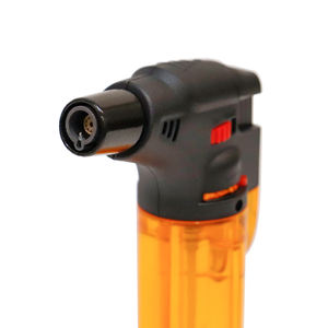 2024 nueva llegada al por mayor cuerpo de plástico transparente logotipos personalizados a prueba de viento Jet Slant antorcha encendedores con abrebotellas - Product Image 5