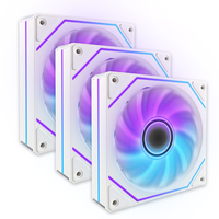 Aidecoolr Ventilateur de refroidissement axial ARGB haute efficacité Ventilateur de refroidissement pour PC de jeu Ventilateur de refroidissement axial à éclairage réglable ultra-silencieux