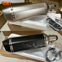 Silencieux d'échappement de moto 51 mm universel pour moto sportive avec DB Killer pour Tmax500 FZ6 Mt07