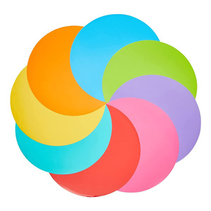 Calcomanía de <span class=keywords><strong>vinilo</strong></span> extraíble para pared, círculos coloridos, marcador de pizarra blanca, colores del arco iris, puntos de borrado en seco para el aula - Product Image 1