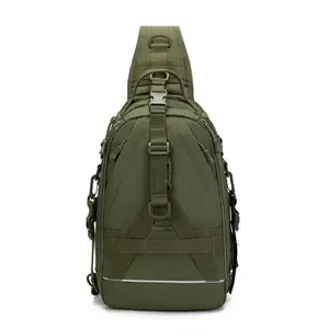 Açık taktik Camo göğüs çantası MOLLE spor kamp Safari askılı çanta tek omuz Crossbody çok amaçlı çanta