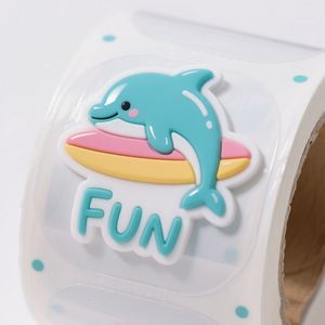 Pegatina Adhesiva de Resina Epoxi con Diseño de Dibujos Animados Personalizados, Calcomanías Epoxi Redondas con Logotipo en Forma de Domo, Resistentes al Agua - Product Image 2