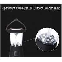 Lampe de poche portable étanche à 6 LED, solaire, à manivelle, dynamo, lanterne LED