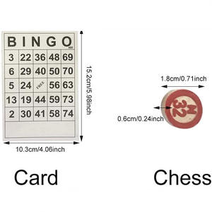 Russie soviétique numéro en bois échecs Lotto et jeu <span class=keywords><strong>de</strong></span> cartes Bingo Vintage Bingo Lotto numéro jeu - Product Image 5