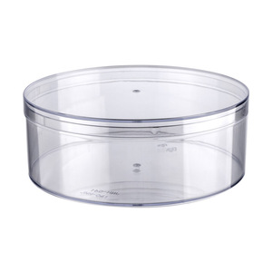 Boîte ronde multifonction en plastique transparent avec couvercle, récipient alimentaire pour biscuits sucrés, emballage cadeau, présentoir - Product Image 5