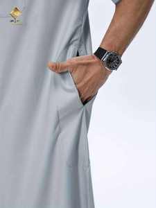 <b>Men's</b> Elegant Arabic <b>Thobe</b> - Soft Long-Sleeve Prayer Robe,traditionally innovative way for you - Product Image 3