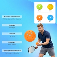 Balles de pickleball prêtes à être expédiées, logo personnalisé, rotomoulées en PE, 40 trous, 74 mm, 26 g, pour entraînement en intérieur et en extérieur