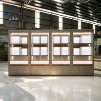 Vitrines à bijoux sur pied avec éclairage LED stratifié robuste, mobilier de design pour magasins et showrooms de bijoux haut de gamme, personnalisable