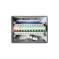 Boîtier de distribution électrique mural étanche JCH 5 voies IP65 HT en plastique, 6 prises, gris et blanc (modèle HT-3)