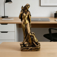 Statue de la déesse grecque Hécate en résine, finition bronze, figurine décorative pour autel de sorcellerie, cadeau occulte pour la maison et la spiritualité