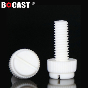 Bocast PP Knurled <b>Screws</b> M3 M8 Hand Tightening White Corrosion Resistant <b>Plastic</b> Bolts - Product Image 2