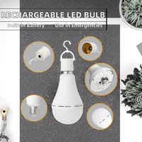 Ampoule LED rechargeable E27, ampoules LED d'urgence, température de couleur 2700K/4500K/6500K, durée de vie 25000 heures, CRI 80 CE