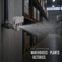 Tête de sprinkler d'incendie DN15 K5.6 T-ZSTBS, sprinkler mural latéral pour système de protection incendie