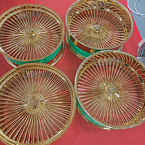 ล้อแม็กซ์โครเมี่ยมแบบซี่ลวด ขอบ 24 นิ้ว รุ่นใหม่ 5x114.3/120.65/127 สีโรสโกลด์ - Product Image 3