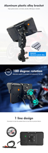 Navigatore GPS Karadar MT7001 da 7 Pollici per Moto con DVR, WIFI Automatico, BT, Schermo Touch, Compatibile con Carplay e Android - Product Image 4