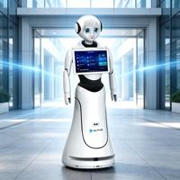 13.3 İnç Dokunmatik Ekranlı Çok Dilli Sesli OEM İnsansı Alice Yapay Zeka Resepsiyon Rehberi Robotu