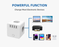 Prise de courant européenne à 3 prises avec adaptateur USB à 4 ports et 2 ports, certifiée CE ROHS, installation facile, chargeur mural de voyage