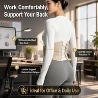 Ceinture lombaire professionnelle à lacets avec maille respirante 3D et anneau en D métallique pour réduire la fatigue du dos