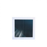 Grille d'aération carrée monocouche en alliage d'aluminium Zhujianghangze pour système d'air frais, sortie d'air intégrée au plafond