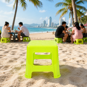 Colorful PP Plastic Low <b>Stool</b> Stackable Lightweight Ottoman Seating Chair for Cafe Sidewalk Shop Home Kitchen Living Room Indoor - Product Image 1