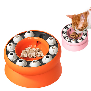 Eğlenceli Yavaş Besleyici Yuvarlak İnteraktif Ödül Bulmacası Kedi Oyuncağı Köpek ve Kedi Zeka Geliştirme PP Malzeme - Product Image 1