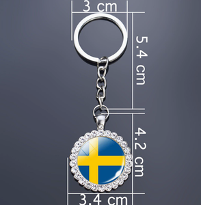 Porte-clés personnalisé avec drapeau national palestinien, entièrement orné de strass, ailes d'ange, pendentif décoratif pour sac à dos - Product Image 4