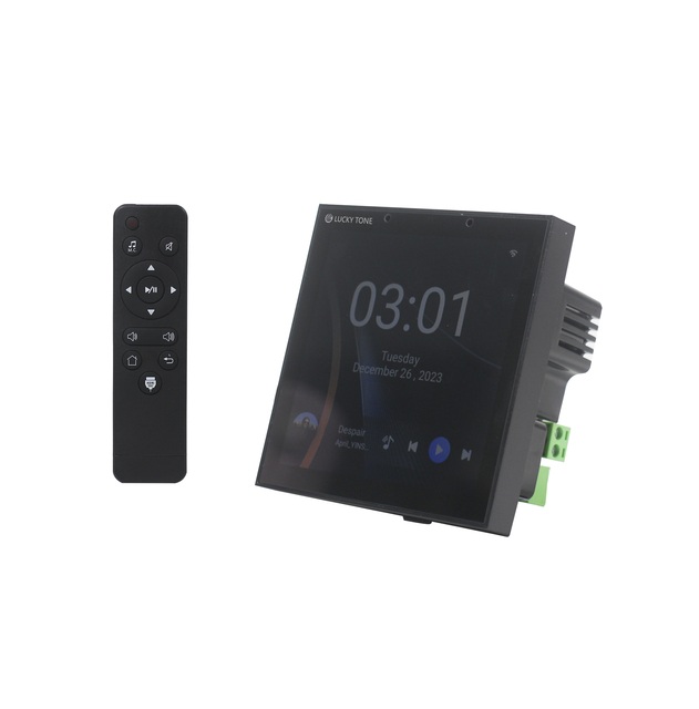 V Smart Wall Amplifier with Bluetooth RJ45 WiFi TF USB Audio Input Output Zigbee Remote Control App for Home Room Installation