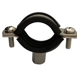 High quality Welding type clamps M8+10 with rubber Pipe Clamp