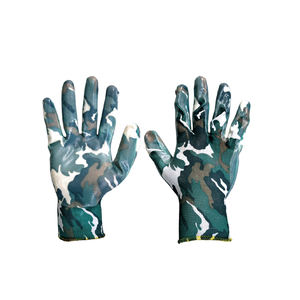 13 Gauge Labor Protection <strong>Gloves</strong> Camouflage <strong>Nitrile</strong> Work <strong>Gloves</strong> 9 Size Construction <strong>Gloves</strong> for Hardware Use - Product Image 1