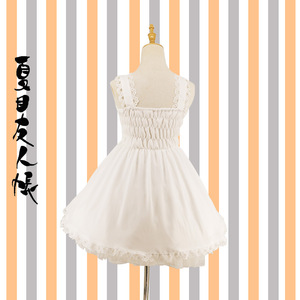 Natsume Yuujinchou Nyanko Sensei Cosplay Lolita Dress White Chiffon Anime Costume For Girls Spring 2023 - Product Image 2