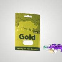 Boîte de papier en or 14 carats vente en gros de pilules de capsules de supplément d'amélioration pour hommes