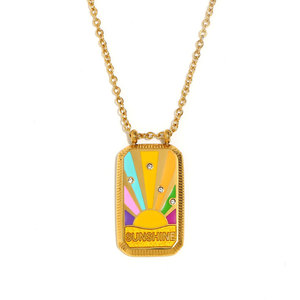 สร้อยคอจี้ไพ่ทาโรต์เคลือบทอง 14k 18k PVD บนฐานสแตนเลส 316L กันน้ำ ไม่หมอง ทันสมัย สำหรับผู้หญิง - Product Image 6