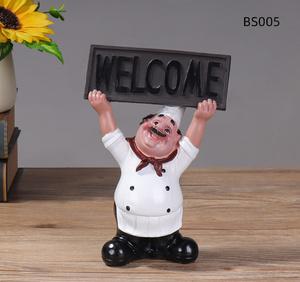 Più venduto 2 pezzi donna mini ornamento da cucina italiano chef statuette statua per il ristorante della <span class=keywords><strong>casa</strong></span> - Product Image 4